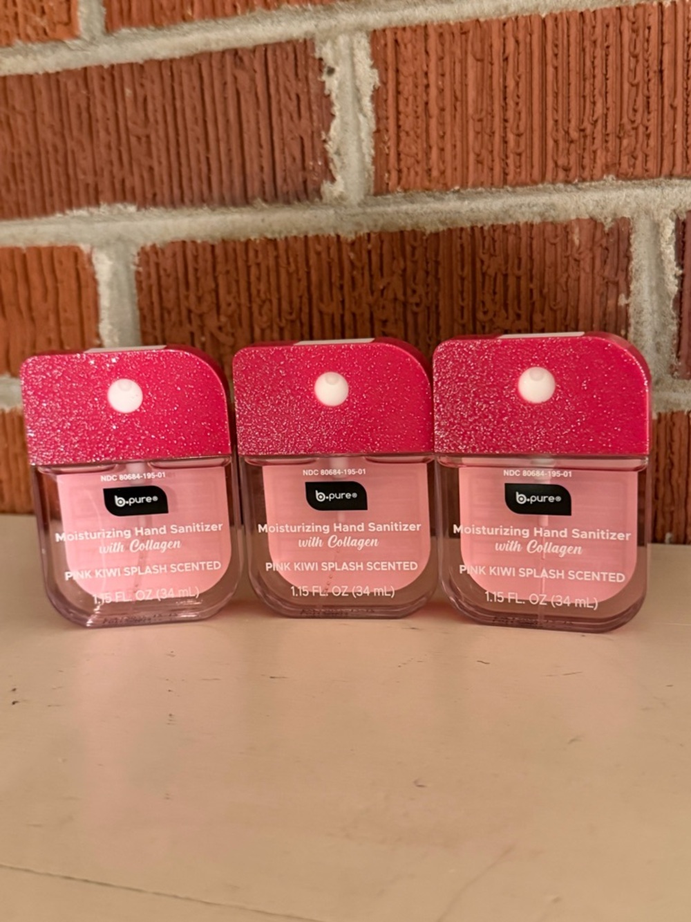 b.pure Hand Sanitizer Viral 3 Pack Pink Kiwi Splash Limited Edition TikTok FCT